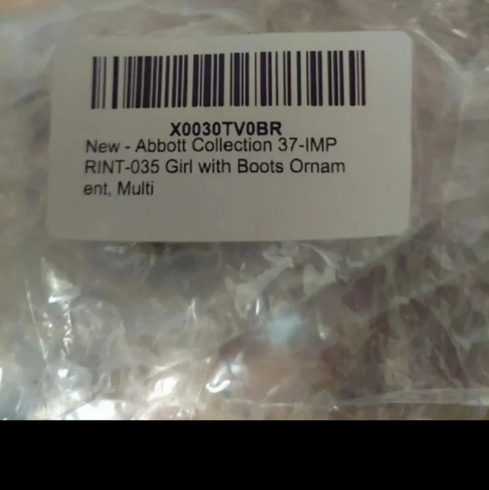 Abbott Collection 37-IMPRINT-035 Girl with Boots Ornament BNWT RETIRED 2022